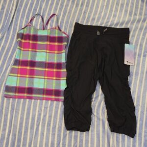 Ivivva Black Live To Move Crop Pants With Tank